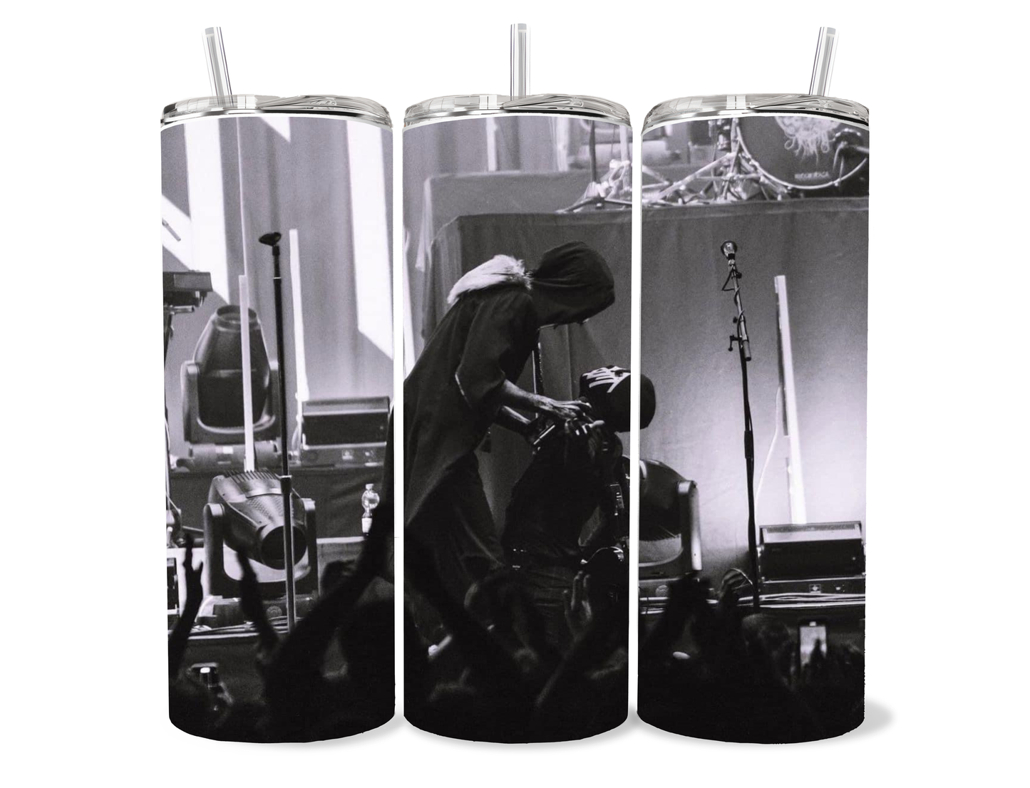 Sleep Token Ritual Moment tumbler with black and white emotional concert scene artwork