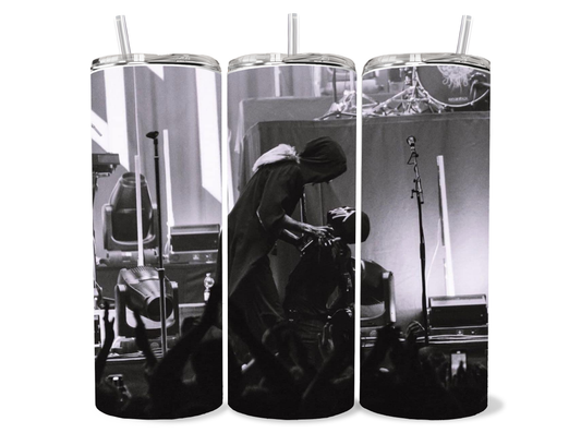 Sleep Token Ritual Moment tumbler with black and white emotional concert scene artwork