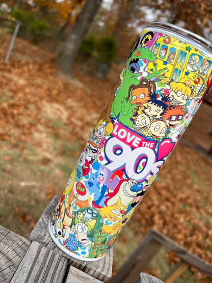 20oz I Love the 90s Tumbler | Nostalgia featuring 90s nostalgia inspired artwork