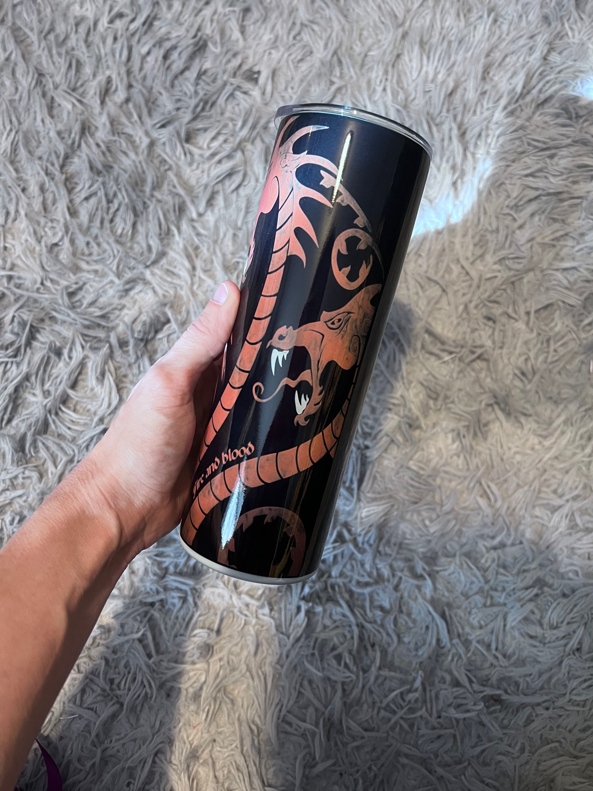 Mother of Dragons: Daenerys Targaryen 20oz Insulated Skinny Tumbler featuring the design artwork