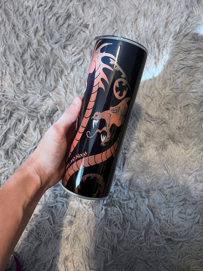 Mother of Dragons: Daenerys Targaryen 20oz Insulated Skinny Tumbler featuring the design artwork