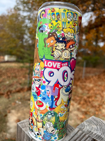 20oz I Love the 90s Tumbler | Nostalgia featuring 90s nostalgia inspired artwork