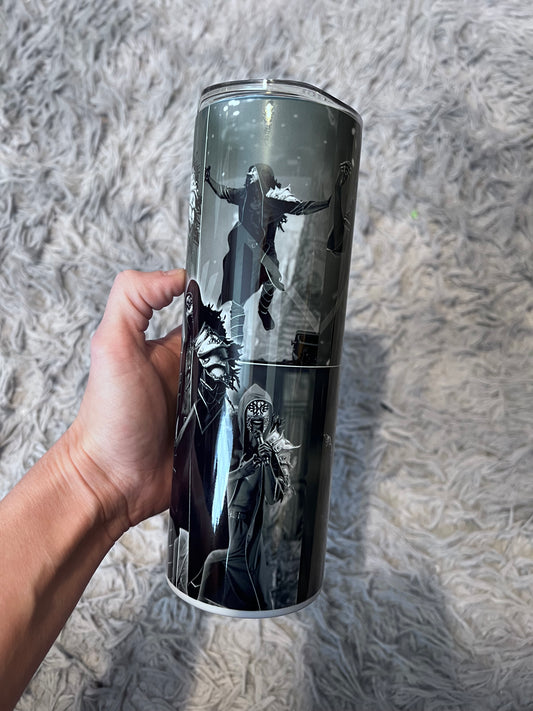Sleep Token Vessel Inspired 20oz Skinny Tumbler | Dark Alternative Music Fan Cup featuring the design artwork