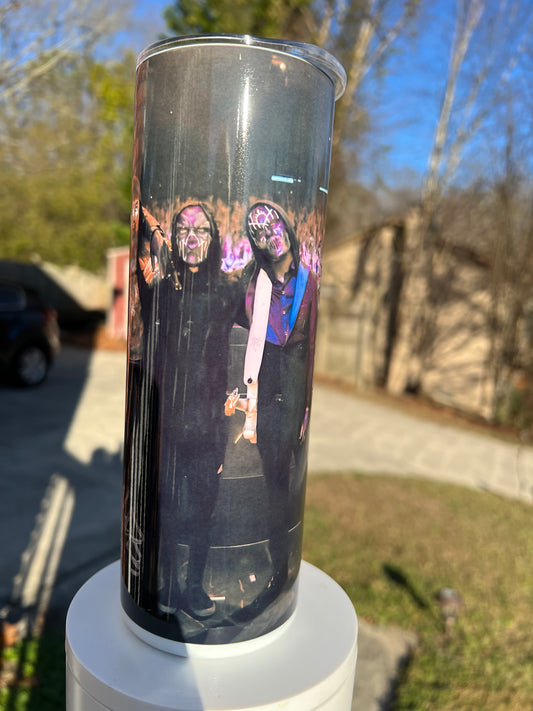 Sleep Token band collage skinny tumbler with Vessel inspired concert artwork