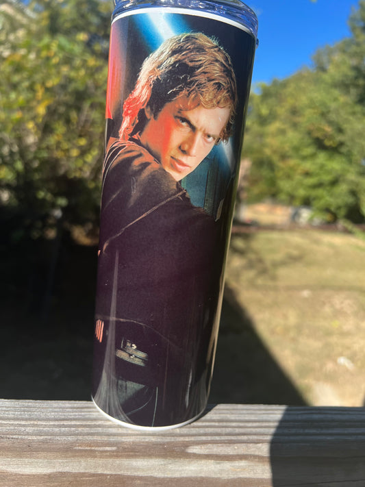 Light vs Dark Galaxy Tumbler 20oz 🖤 Star Wars Inspired Cup | Sith vs Jedi Aesthetic Fan Drinkware featuring the design artwork