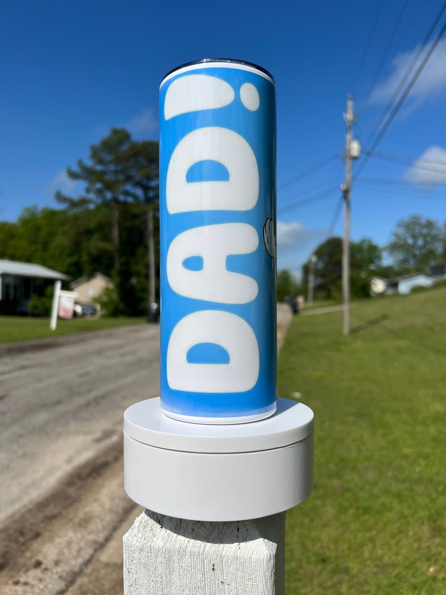 20oz Bluey Dad Tumbler | Dad Life featuring bluey dad inspired artwork