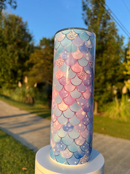 20oz Mermaid Tumbler | Ocean Fantasy Stainless Steel Travel Mug | Beach Lover Gift | Insulated Cup