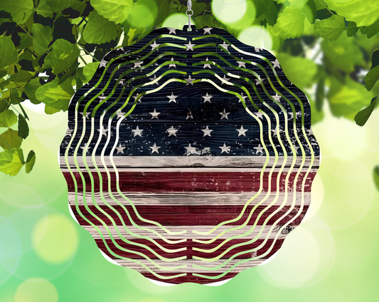 Patriotic 8 inch Wind spinner