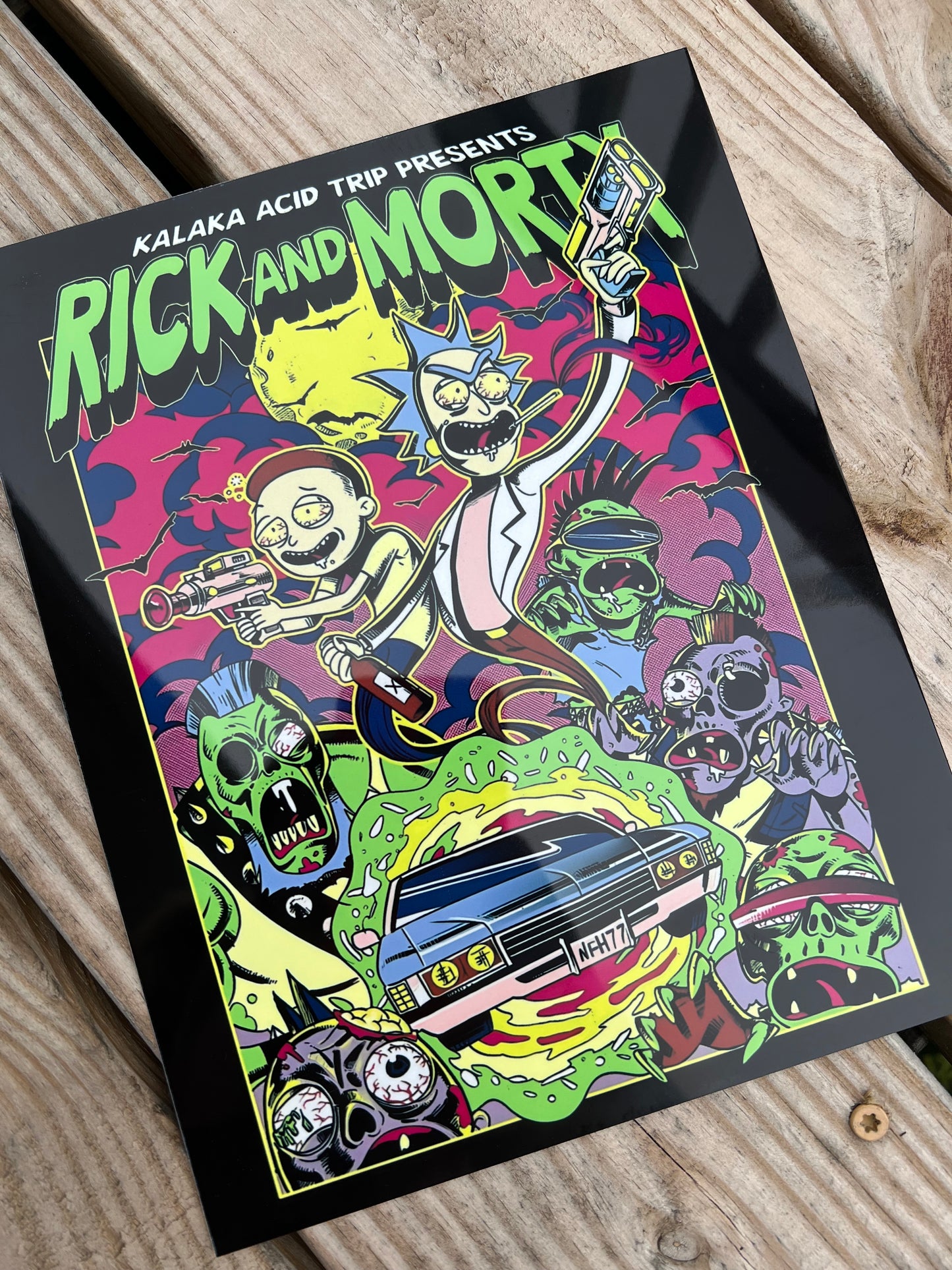 Rick and Morty 8x10 aluminum sign