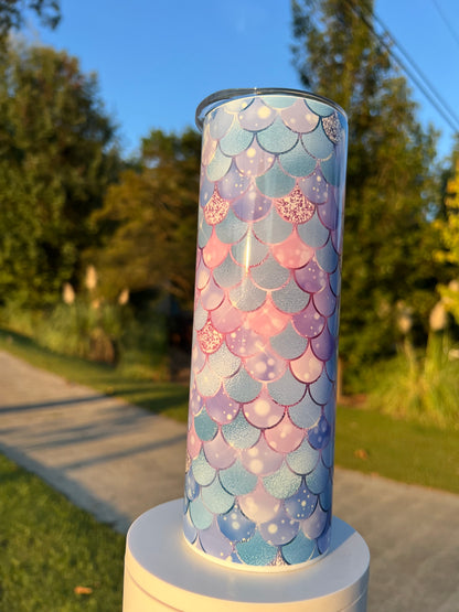20oz Mermaid Tumbler | Ocean Fantasy Stainless Steel Travel Mug | Beach Lover Gift | Insulated Cup