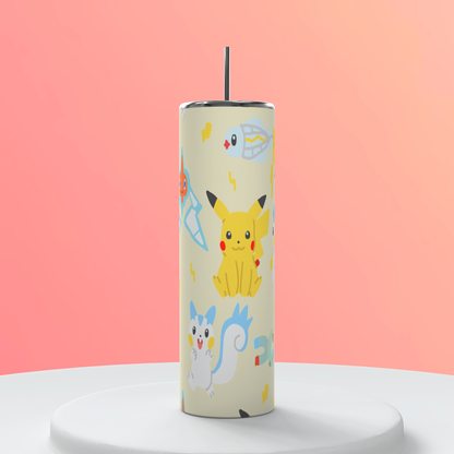 20oz Electric Pokémon Tumbler featuring electric pokémon inspired artwork