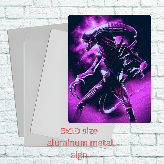 Xenomorph 8x10 aluminum sign