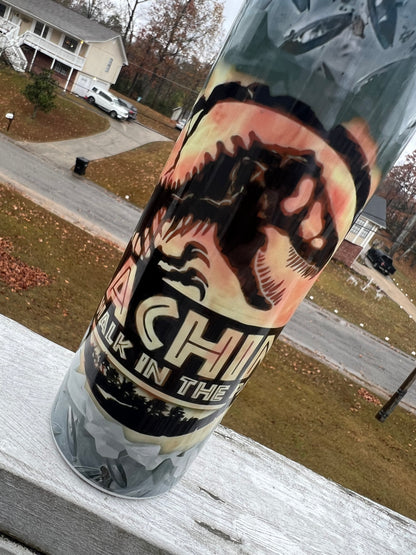 20oz Teaching Is a Walk in the Park Tumbler featuring teacher life inspired artwork
