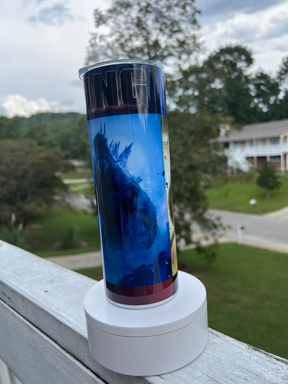 20oz Godzilla vs Kong Tumbler | Monster Movies featuring godzilla kong monsterverse inspired artwork