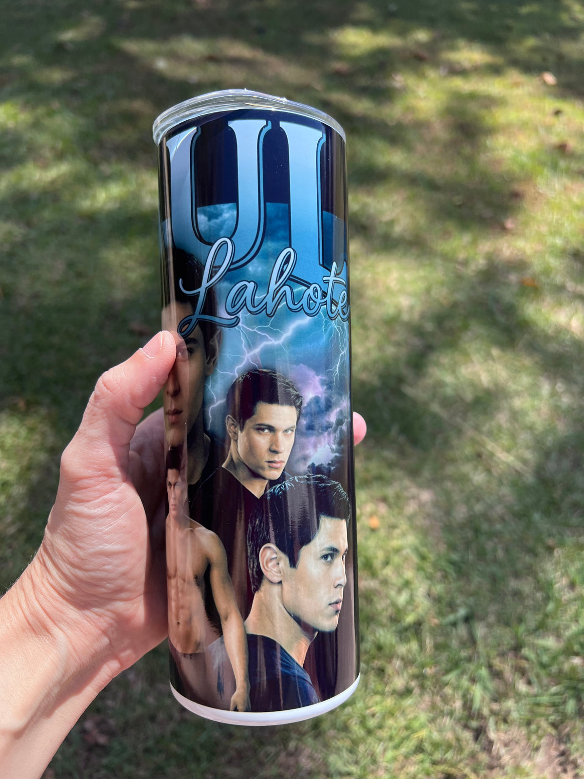 KimTheGrimm Twilight Paul Lahote wolf pack photo collage 20oz stainless steel tumbler cup.⁠