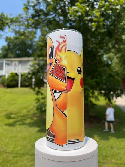 20oz Pokémon Starter Tumbler | Kanto featuring pokémon starters inspired artwork