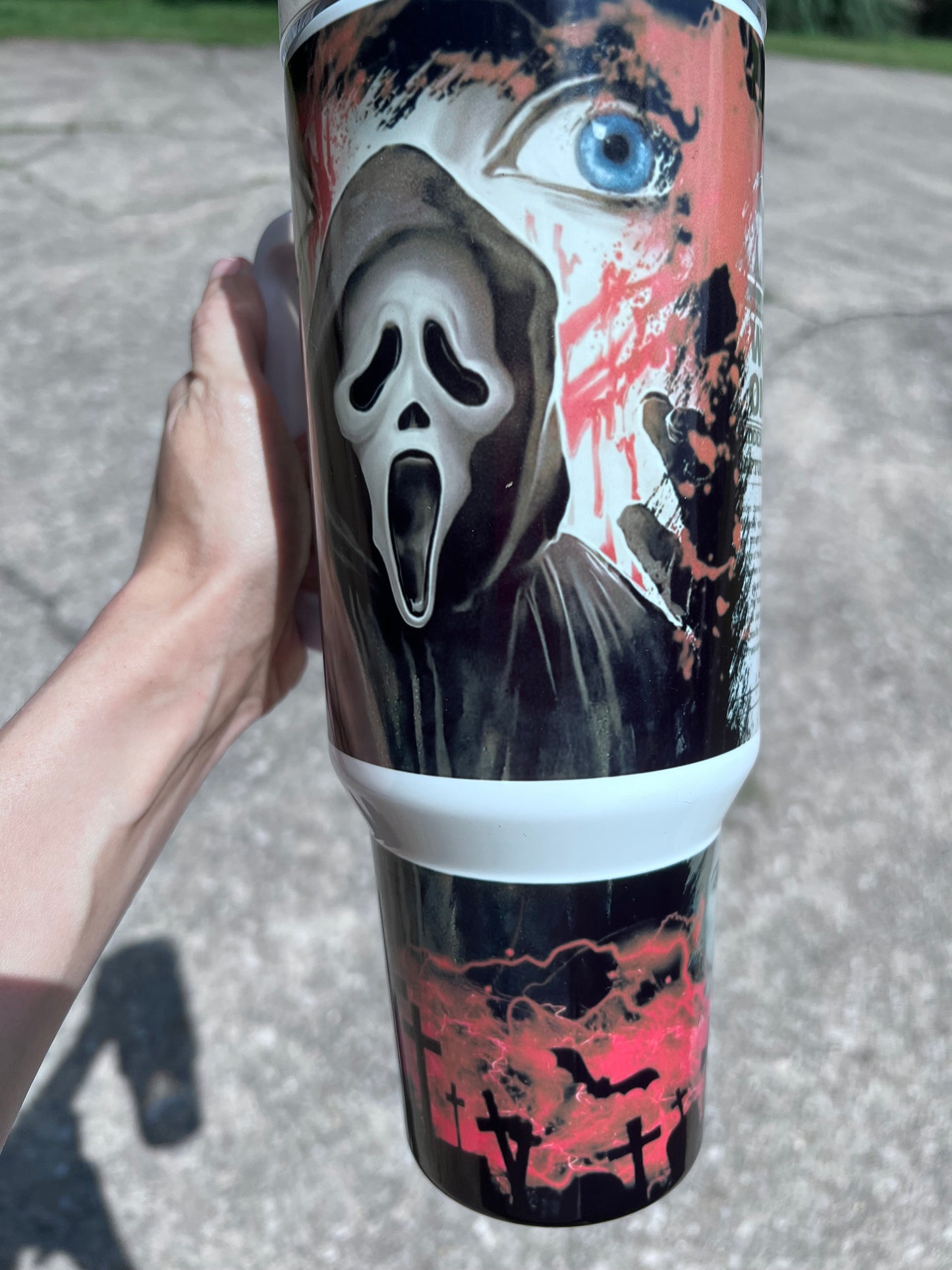 40oz insulated Ghostface tumbler cup- perfect for gifts