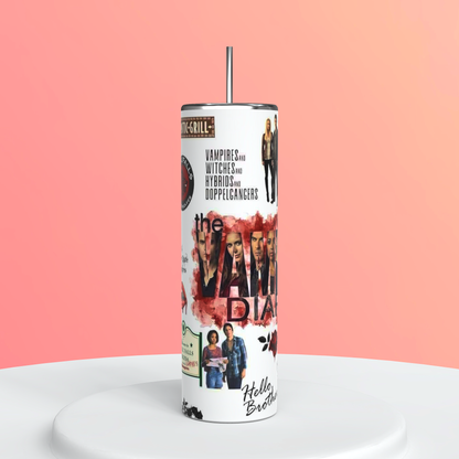 The Vampire Diaries Skinny Tumbler featuring the themed design