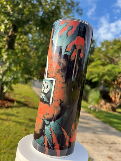 Fatherhood Is a Walk in the Park 20oz Tumbler featuring the themed design