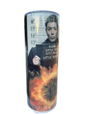 Dean Winchester inspired Supernatural 20oz tumbler with dark hunter aesthetic artwork