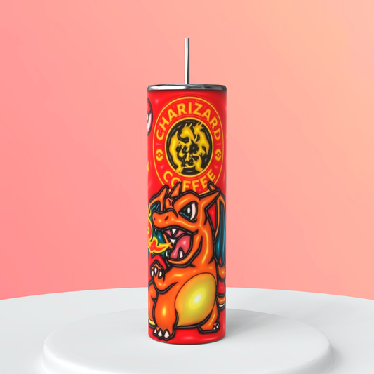Puffy style Charizàrd skinny sublimation tumbler
