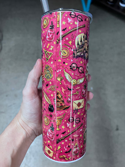Pink Harry Potter Cute Characters 20oz Tumbler