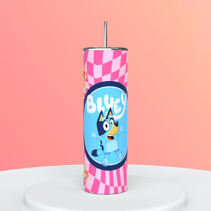 20oz Bluey Family Tumbler | Cartoon Dogs featuring bluey cartoon family inspired artwork