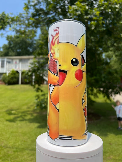 20oz Pokémon Starter Tumbler | Kanto featuring pokémon starters inspired artwork