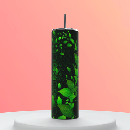 20oz Green Dragon Eye Tumbler | Fantasy featuring green dragon fantasy inspired artwork