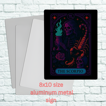 8x10 Zodiac Aluminum Sign featuring zodiac astrology decor inspired artwork