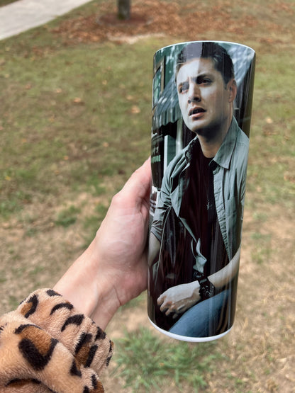 20oz Dean Winchester Tumbler | Supernatural featuring dean winchester supernatural inspired artwork