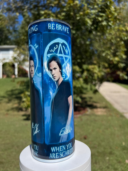 20oz Supernatural Hunter Tumbler featuring supernatural hunter aesthetic inspired artwork