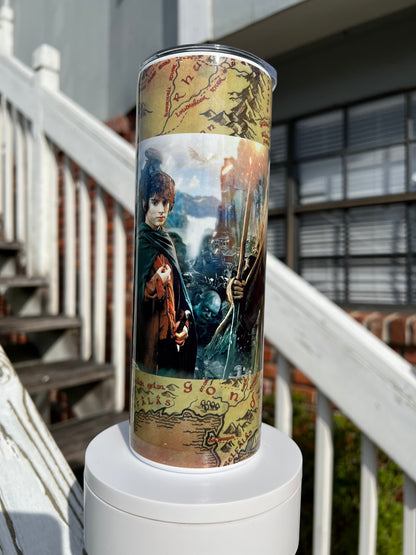20oz Lord of the Rings Tumbler | Middle-earth featuring lord of the rings middle-earth inspired artwork