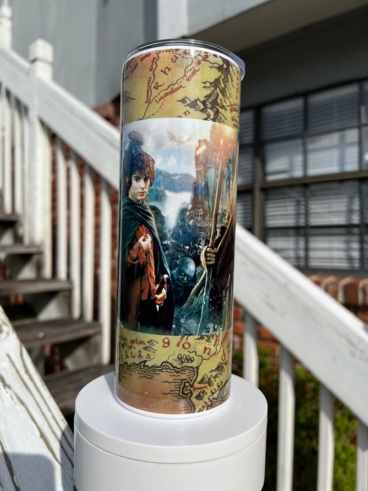 20oz Lord of the Rings Tumbler | Middle-earth featuring lord of the rings middle-earth inspired artwork