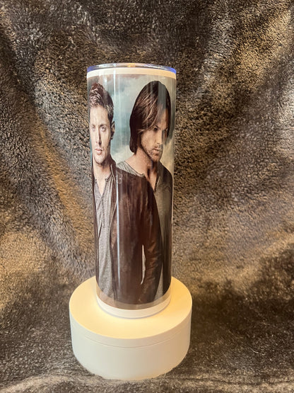 20oz Supernatural Tumbler | Dean & Sam Winchester featuring supernatural dean sam inspired artwork