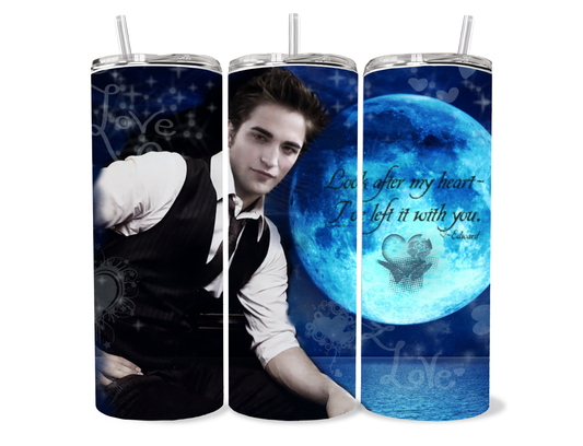 Edward Cullen Look After My Heart 20oz Tumbler featuring the fandom-inspired design