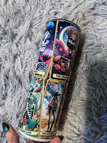 20oz Bright Tarot Tumbler | Mystical Aesthetic featuring tarot mystical inspired artwork
