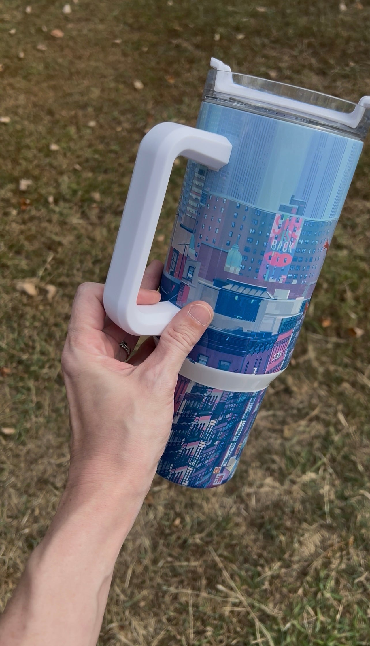 40oz Spidey Versed style tumbler