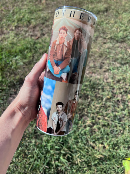 Jonas Brothers 20oz Skinny Tumbler featuring the fandom-inspired design