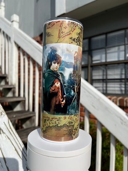 20oz Lord of the Rings Tumbler | Middle-earth featuring lord of the rings middle-earth inspired artwork