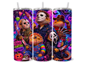 Beardies of Culture™ Scales & Screams Horror Icons 20oz Stainless Steel Tumbler | Bearded Dragon Halloween Cup