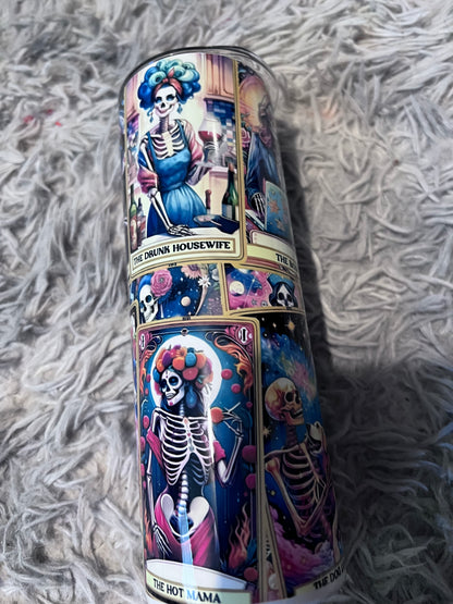 20oz Bright Tarot Tumbler | Mystical Aesthetic featuring tarot mystical inspired artwork