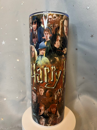 20oz Harry Potter Collage Tumbler featuring harry potter inspired artwork