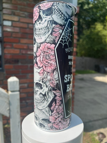 20oz Spooky Season Tumbler | Halloween Design featuring the themed design