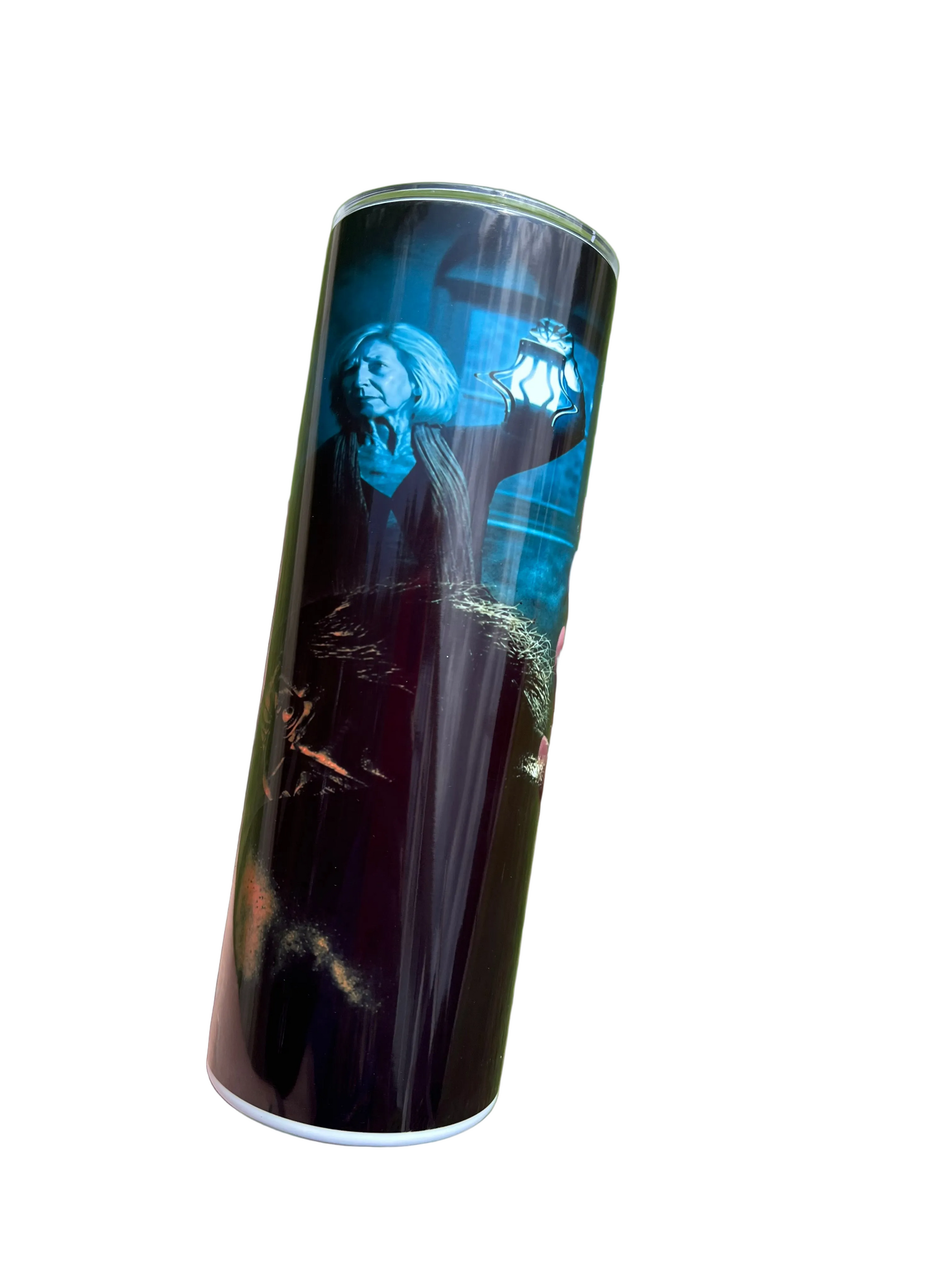 Insidious The Further horror tumbler featuring Elise, owl, lantern and blue cinematic artwork