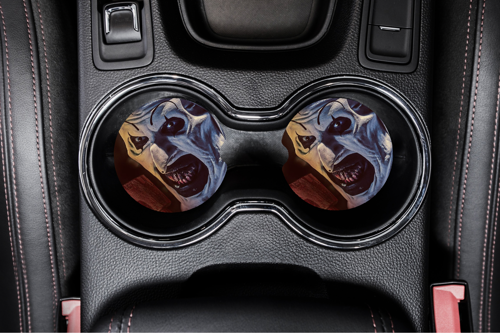 Art the clown Neoprene Car coaster set