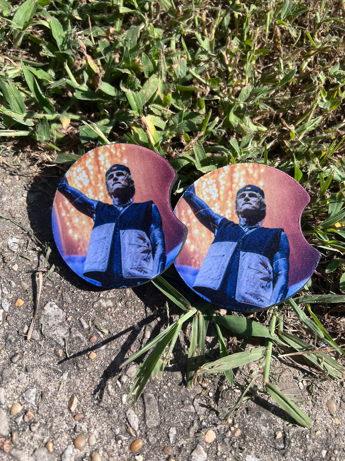 MGK Machine Gun Kelly Neoprene Car Coaster Set (2-Pack) | Alt Pop-Punk Music Merch⁠