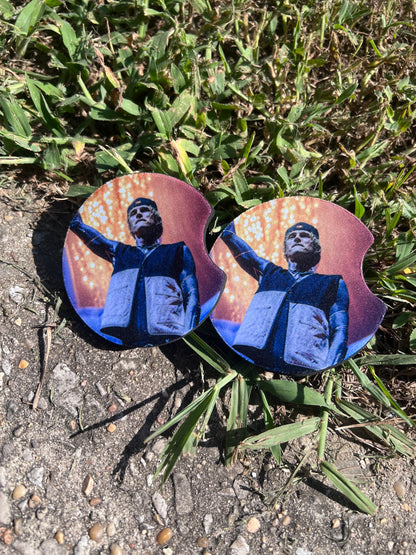 MGK Machine Gun Kelly Neoprene Car Coaster Set (2-Pack) | Alt Pop-Punk Music Merch⁠