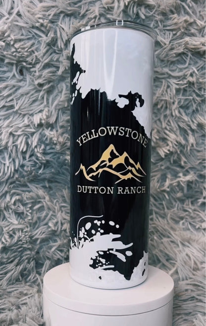20oz Yellowstone Tumbler | Western TV featuring yellowstone western tv inspired artwork