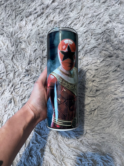 20oz Power Rangers Zeo Ranger Tumbler featuring fandom-inspired artwork